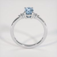1.05 Ct. Blue Sapphire Ring, 14K White Gold 3