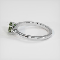 1.06 Ct. Green Sapphire Ring, 14K White Gold 4