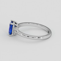 1.08 Ct. Blue Sapphire Ring, 14K White Gold 4