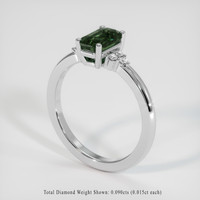 1.31 Ct. Sapphire Ring, 14K White Gold 2
