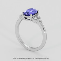 1.73 Ct. Violet Sapphire Ring, 14K White Gold 2