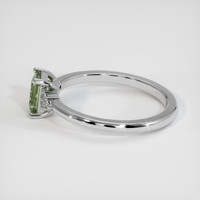 1.04 Ct. Green Sapphire Ring, 14K White Gold 4