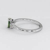 1.14 Ct. Bluish Green Sapphire Ring, 14K White Gold 4