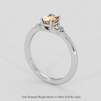 1.02 Ct. Padparadscha Sapphire Ring, 14K White Gold 2