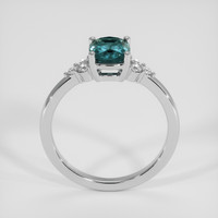 1.36 Ct. Bluish Green Sapphire Ring, 14K White Gold 3