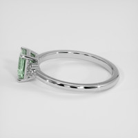 1.12 Ct. Green Sapphire Ring, 14K White Gold 4
