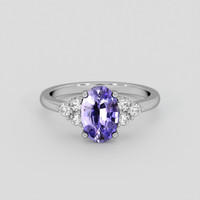 1.67 Ct. Violet Sapphire Ring, 14K White Gold 1