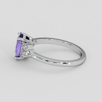 1.67 Ct. Violet Sapphire Ring, 14K White Gold 4