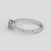 0.76 Ct. Green Sapphire Ring, 14K White Gold 4