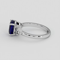 3.38 Ct. Blue Sapphire Ring, 14K White Gold 4