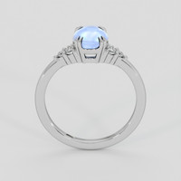 2.11 Ct. Blue Sapphire Ring, 14K White Gold 3