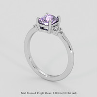 1.45 Ct. Purple Sapphire Ring, 14K White Gold 2