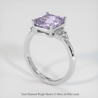 3.55 Ct. Sapphire Ring, 14K White Gold 2