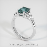 1.65 Ct. Sapphire Ring, 14K White Gold 2