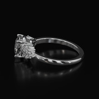 4.07 Ct. White Sapphire Ring, 14K White Gold 4