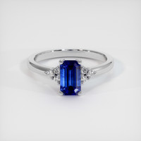 1.20 Ct. Sapphire Ring, 18K White Gold 1