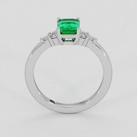 0.95 Ct. Emerald Ring, 18K White Gold 3