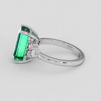 3.84 Ct. Emerald Ring, 18K White Gold 4