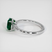 1.37 Ct. Emerald Ring, 18K White Gold 4