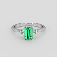 1.49 Ct. Emerald Ring, 18K White Gold 1