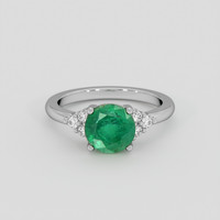 1.75 Ct. Emerald Ring, 18K White Gold 1