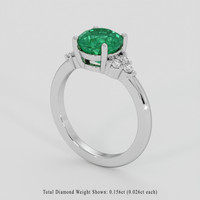 1.75 Ct. Emerald Ring, 18K White Gold 2