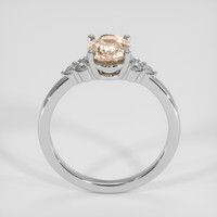 1.10 Ct. Peach Morganite Ring, 18K White Gold 3