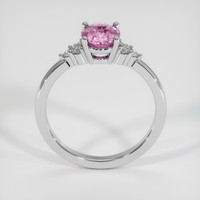 1.20 Ct. Pink Sapphire Ring, 18K White Gold 3