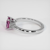 1.20 Ct. Pink Sapphire Ring, 18K White Gold 4