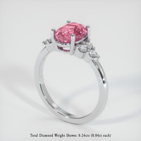 2.09 Ct. Sapphire Ring, 18K White Gold 2