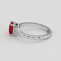 2.36 Ct. Pinkish Red Ruby Ring, 18K White Gold 4
