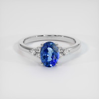 1.18 Ct. Sapphire Ring, 18K White Gold 1
