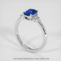 1.18 Ct. Sapphire Ring, 18K White Gold 2