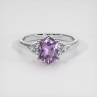 1.48 Ct. Purple Sapphire Ring, 18K White Gold 1