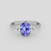 1.73 Ct. Violet Sapphire Ring, 18K White Gold 1