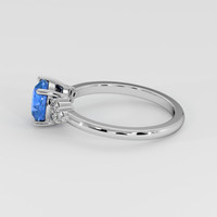 1.73 Ct. Blue Sapphire Ring, 18K White Gold 4