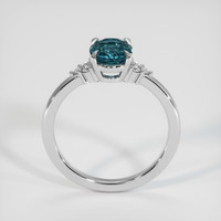 1.48 Ct. Greenish Blue Sapphire Ring, 18K White Gold 3