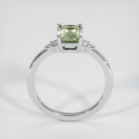 1.76 Ct. Green Sapphire Ring, 18K White Gold 3