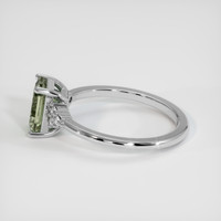 1.76 Ct. Green Sapphire Ring, 18K White Gold 4