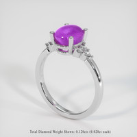 3.04 Ct. Pink Sapphire Ring, 18K White Gold 2
