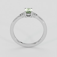 0.76 Ct. Green Sapphire Ring, 18K White Gold 3