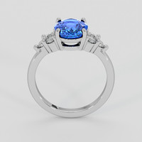 2.62 Ct. Blue Sapphire Ring, 18K White Gold 3