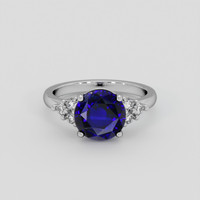3.38 Ct. Blue Sapphire Ring, 18K White Gold 1