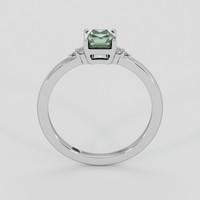 1.09 Ct. Green Sapphire Ring, 18K White Gold 3