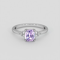 1.45 Ct. Purple Sapphire Ring, 18K White Gold 1