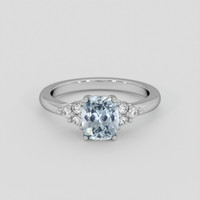 1.64 Ct. Greyish Blue Sapphire Ring, 18K White Gold 1