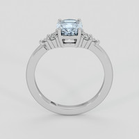 1.64 Ct. Greyish Blue Sapphire Ring, 18K White Gold 3