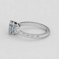 1.64 Ct. Greyish Blue Sapphire Ring, 18K White Gold 4