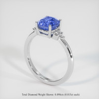 2.06 Ct. Sapphire Ring, 18K White Gold 2