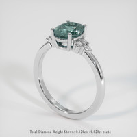 1.48 Ct. Sapphire Ring, 18K White Gold 2